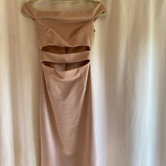 NICHOLAS Midi Dress: Off-The-Shoulder Cutout Pink - Picture 2 of 5